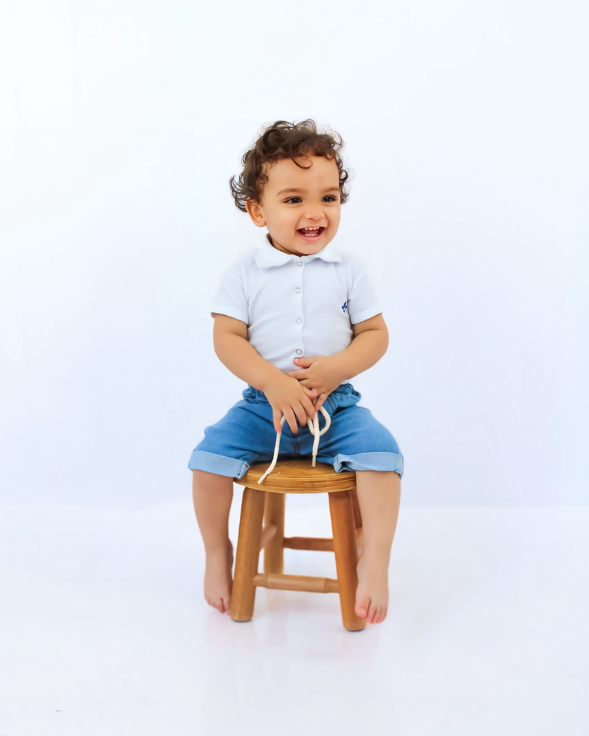 Bermuda Jeans Masculino Bebe Lycra - Foto 1