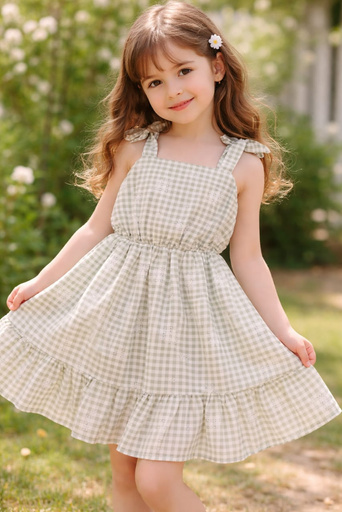 Vestido xadrez menina Infantil - Foto 1