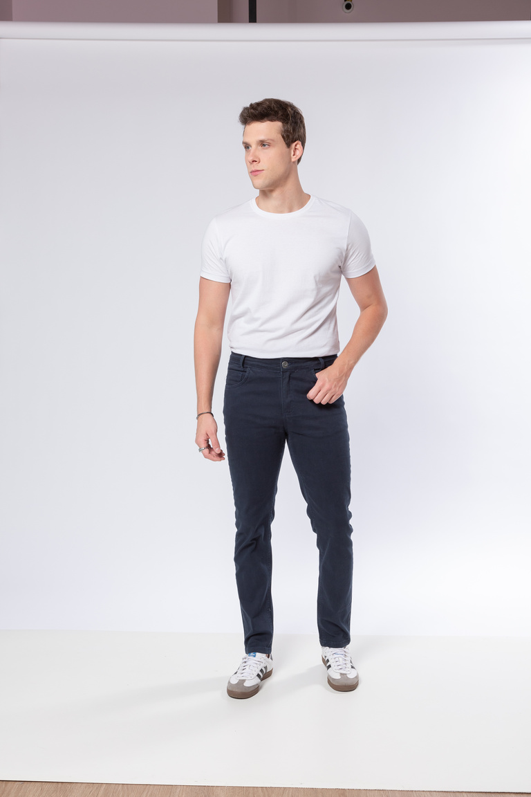 Calça Sarja Basica Jeans - Foto 2